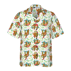 Sloth Flower Hawaiian Shirt - Hyperfavor