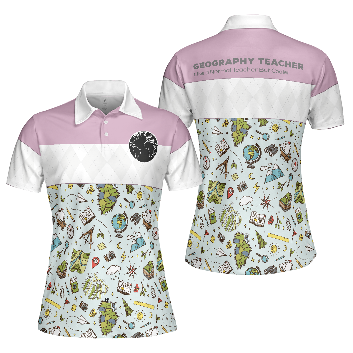 Geography Teacher Short Sleeve Women Polo Shirt - Hyperfavor
