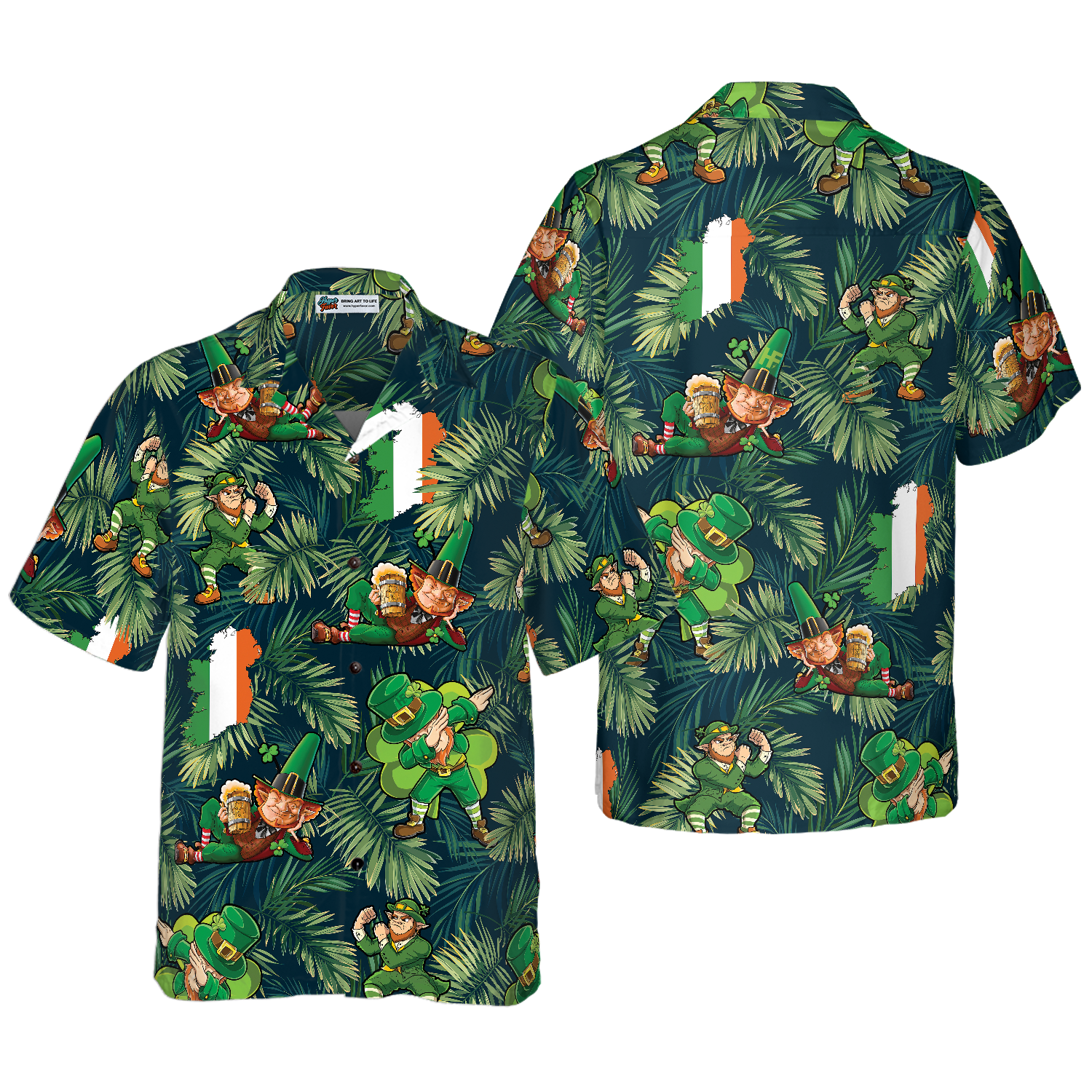 Happy Saint Patrick's Day Irish Leprechaun Hawaiian Shirt - Hyperfavor