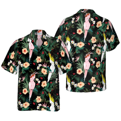 Tropical Floral Parrot Hawaiian Shirt - Hyperfavor
