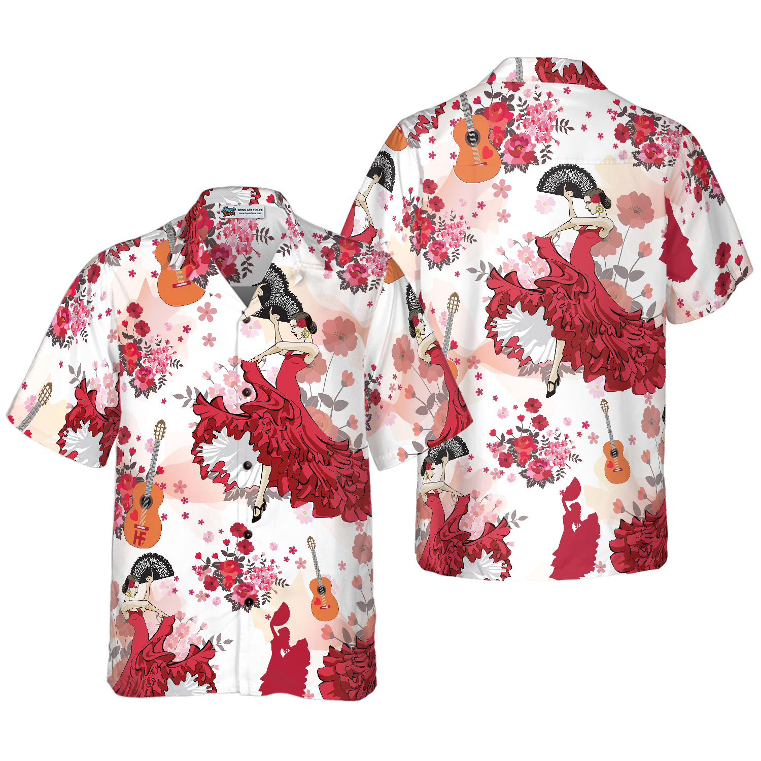 Flamenco Dancing Hawaiian Shirt - Hyperfavor