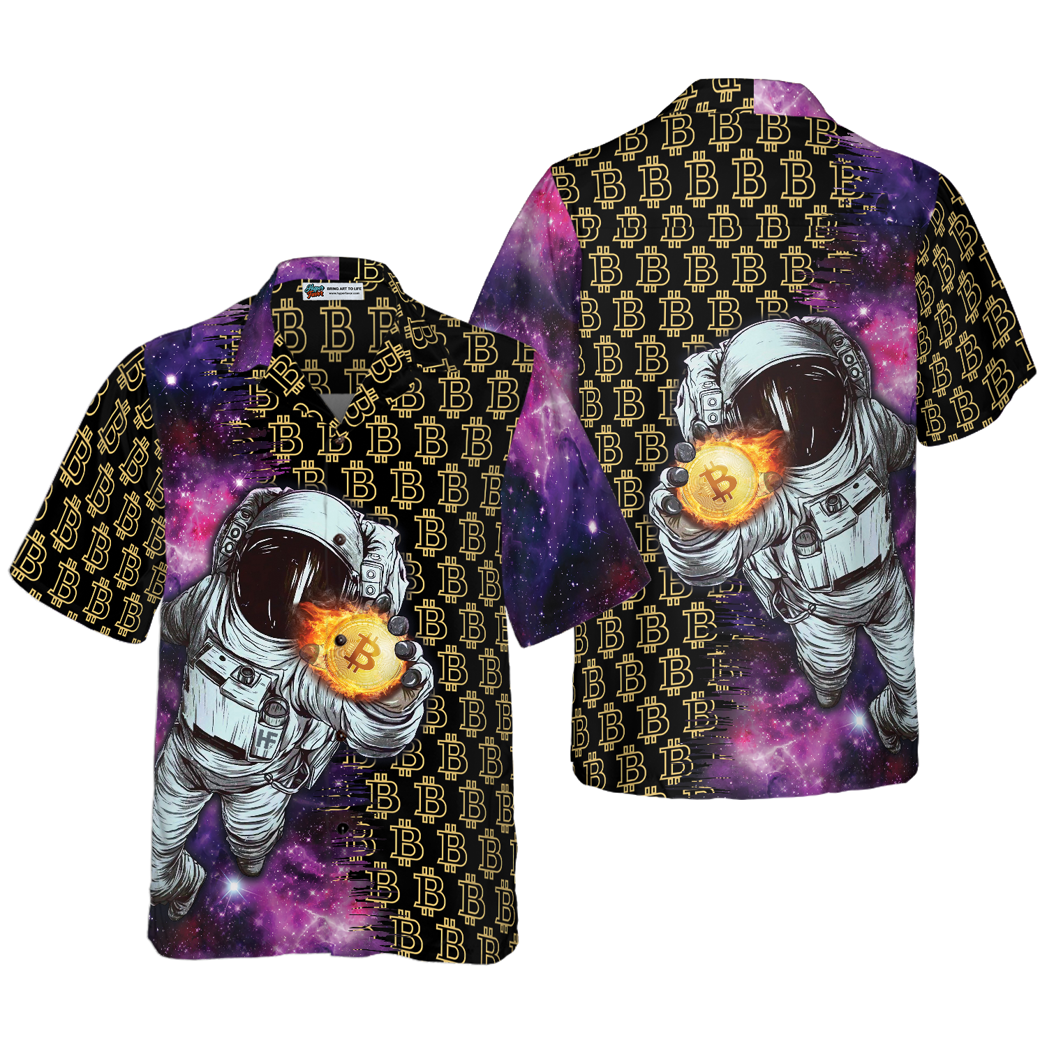 Bitcoin In The Galaxy Hawaiian Shirt - Hyperfavor