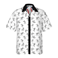 Stickfigures Playing Baseball Hawaiian Shirt - Hyperfavor