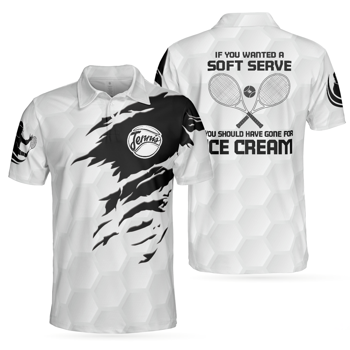 If You Wanted A Soft Serve You Should've Gone For Ice Cream Polo Shirt, Tennis Shirt With Sayings For Enthusiasts - Hyperfavor