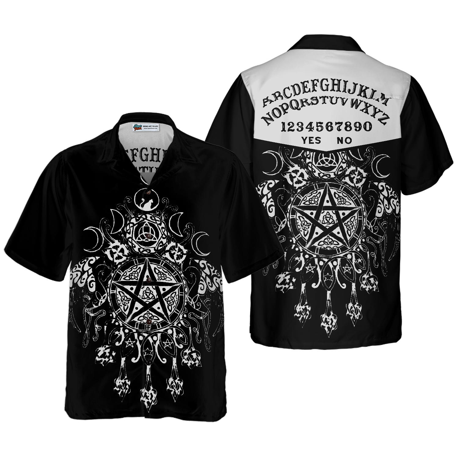Wicca Pentagram Hawaiian Shirt - Hyperfavor