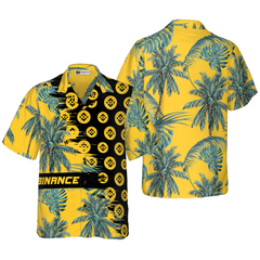 Binance Coin Yellow Hawaiian Shirt - Hyperfavor