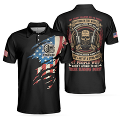Trucker My Craft Allows Me To Drive Anything Polo Shirt, Skull Truck Driver American Flag Polo Shirt - Hyperfavor