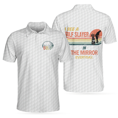 I See A Golf Slayer In The Mirror Everyday Polo Shirt, Vintage Palette Golf Polo Shirt, Best Golf Shirt For Men - Hyperfavor