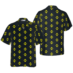 Binance Coin Pattern Hawaiian Shirt - Hyperfavor