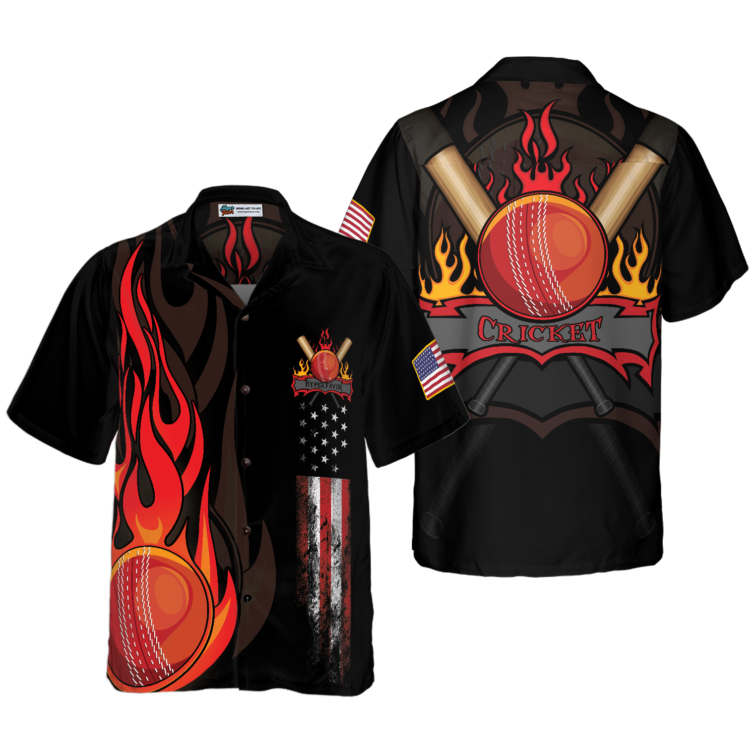 Cricket Flame Hawaiian Shirt - Hyperfavor