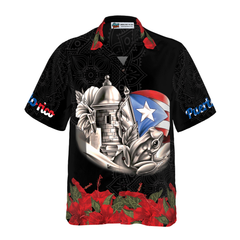 Puerto Rico Manga Flower Hawaiian Shirts - Hyperfavor