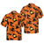Cute Monster Silhouette Halloween Bigfoot Hawaiian Shirt, Pumpkin Orange And Black Halloween Bigfoot Shirt For Men - Hyperfavor