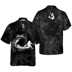 Baseball Player On Smoke Background Hawaiian Shirt - Hyperfavor