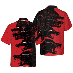 Dangerous Black Wolf Hawaiian Shirt - Hyperfavor