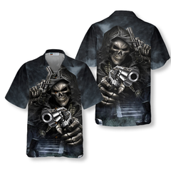 Hunter Skull Shirt For Men Hawaiian Shirt - Hyperfavor