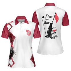 Par Then Bar Golf Short Sleeve Women Polo Shirt - Hyperfavor