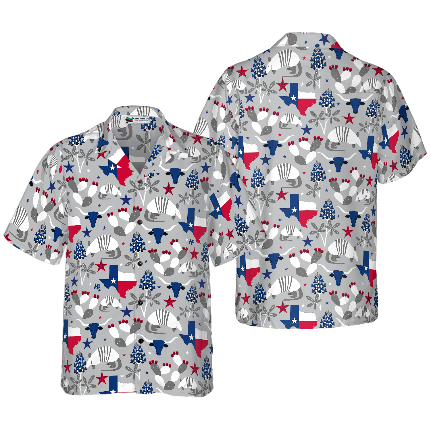 Texas Pattern Hawaiian Shirt 1 - Hyperfavor