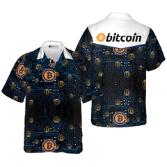 Bitcoin Logo Hawaiian Shirt - Hyperfavor