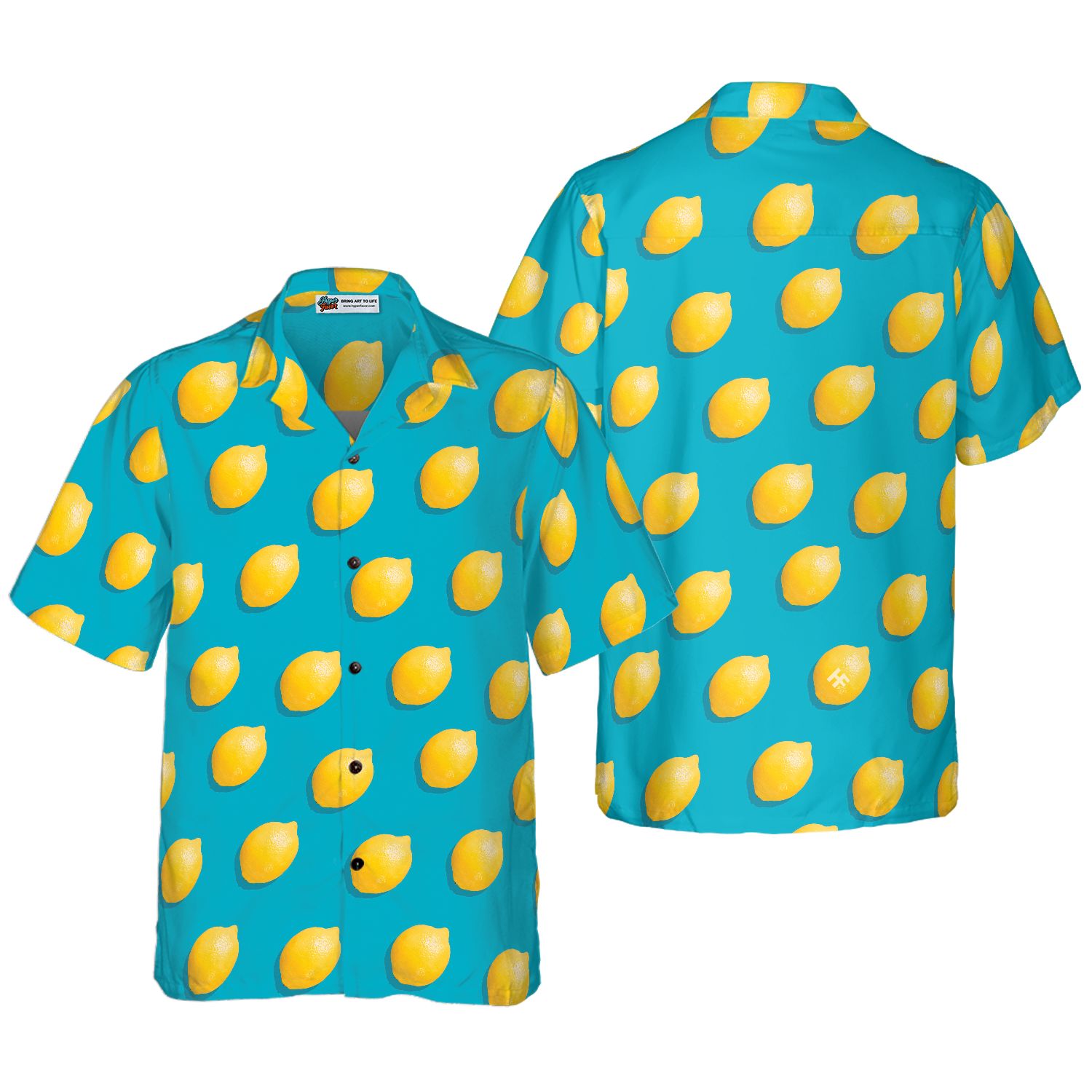 Colorful Fresh Lemon Hawaiian Shirt - Hyperfavor