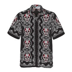 Sugar Skull Hawaiian Shirt - Hyperfavor