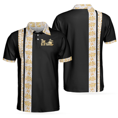 The Golf Father Polo Shirt, Black Timeless Golfing Shirt For Male Players, Best Golf Gift - Hyperfavor