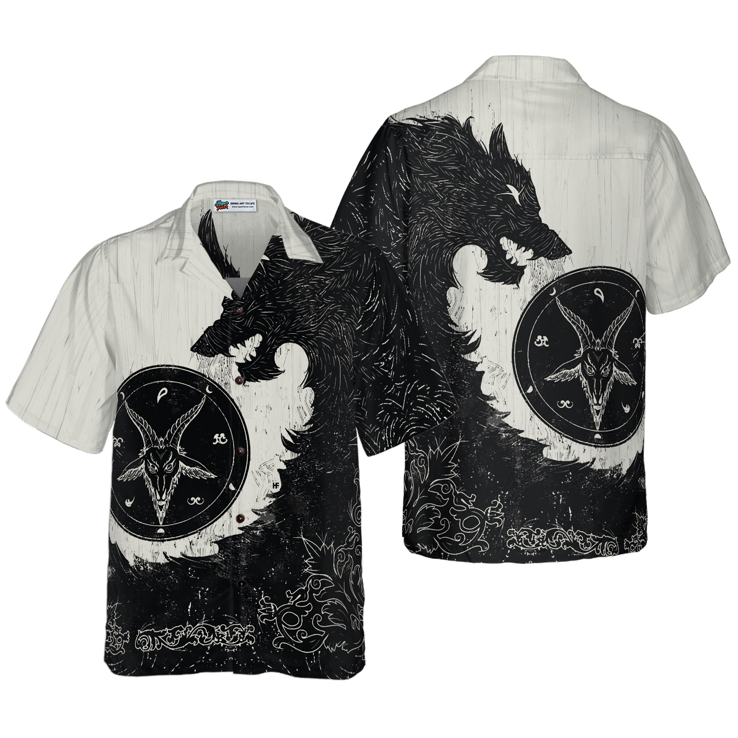 Black Wolf Shirt For Men Hawaiian Shirt - Hyperfavor
