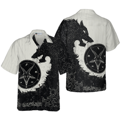 Black Wolf Shirt For Men Hawaiian Shirt - Hyperfavor
