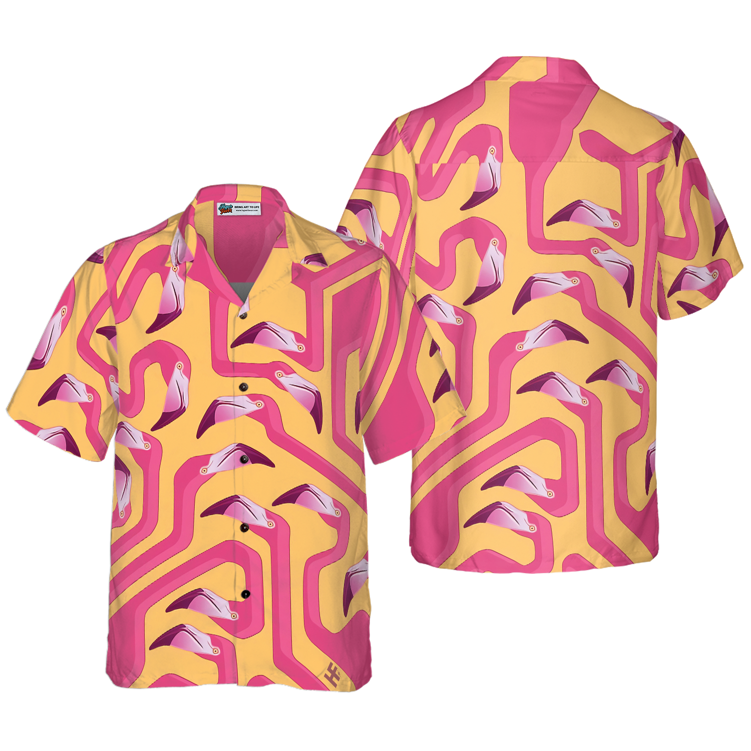 Flamingo 19 Hawaiian Shirt - Hyperfavor