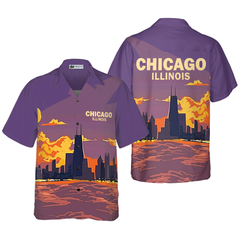 Chicago Illinois Hawaiian Shirt - Hyperfavor