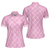 Swing Swear Drink Repeat Pink Golf Short Sleeve Women Polo Shirt, Pink Golfing Shirt For Female Players - Hyperfavor