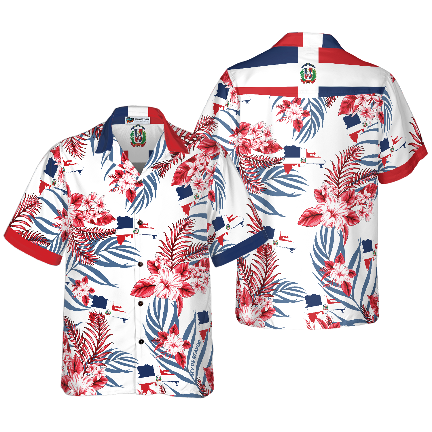 Dominican Proud Hawaiian Shirt - Hyperfavor