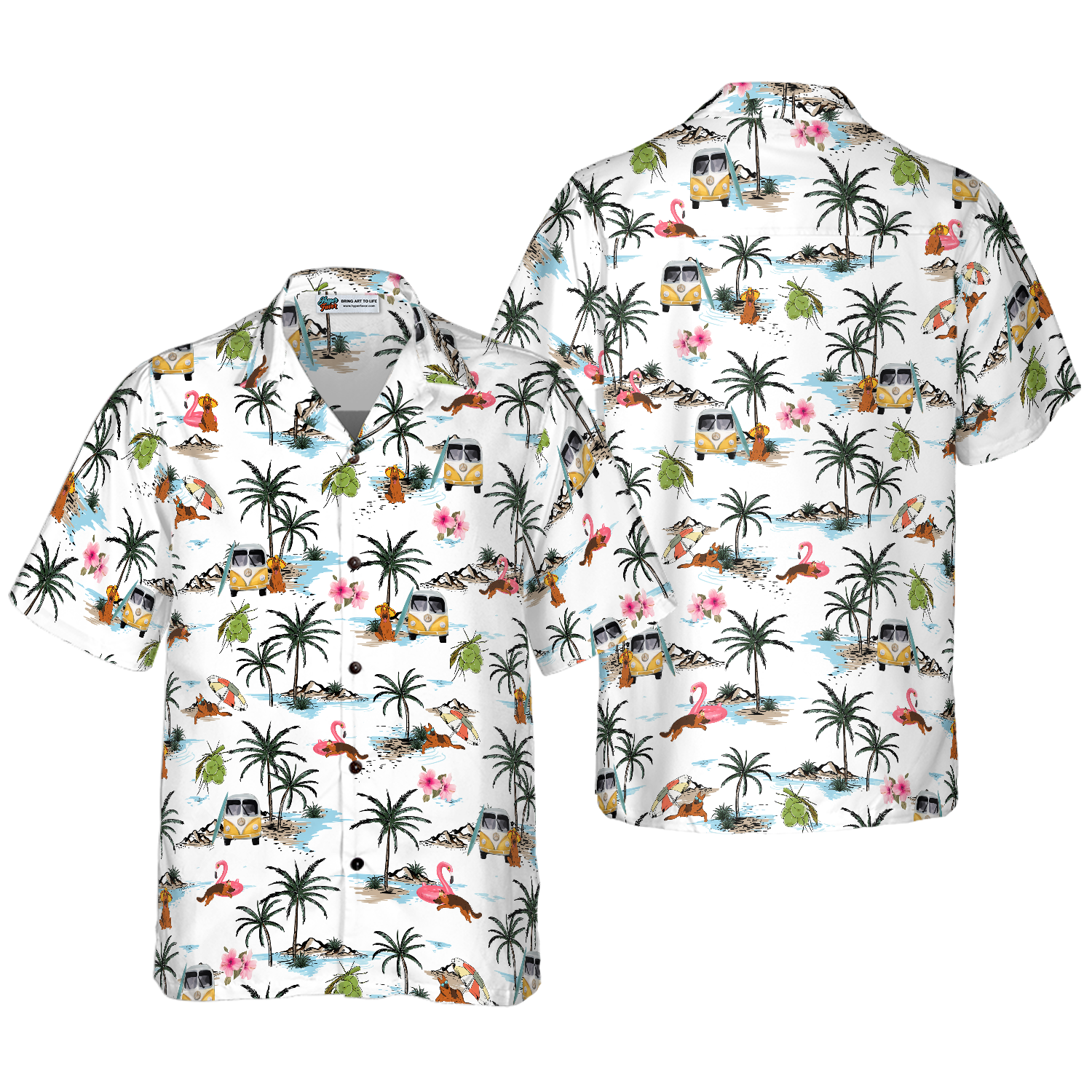 German Shepherd hawaii Hawaiian Shirt - Hyperfavor