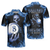 Billiards Murder Polo Shirt, Blue Flame Billiards Shirt Design, Skull Eight Ball Billiards Shirt For Men - Hyperfavor