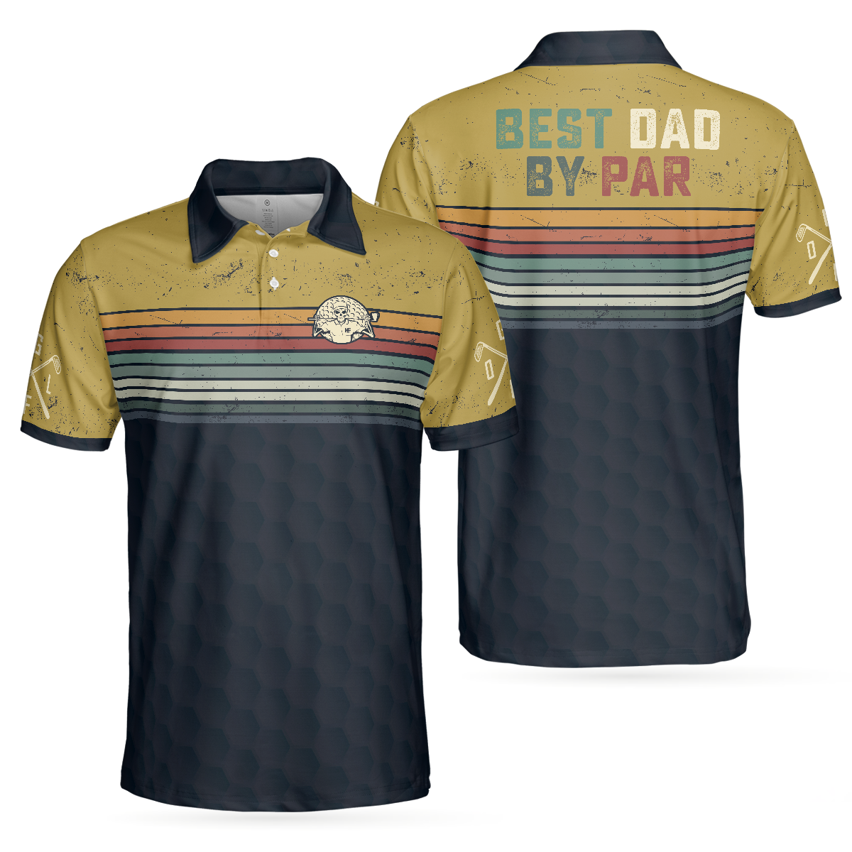 Best Dad By Par Golf Dad Polo Shirt, Plus Size Golfing Polo Style shirt, Best Gift For Golf Addicts Dad - Hyperfavor