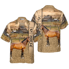 Horse On The Farm Hawaiian Shirt - Hyperfavor