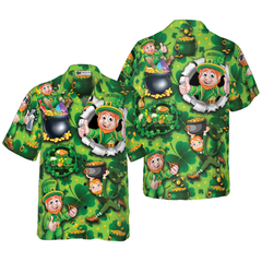 Personalized Name Leprechaun Happy Saint Patricks's Day Custom Hawaiian Shirt - Hyperfavor