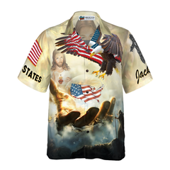 Personalized Name Christian One Nation Under God Custom Hawaiian Shirt - Hyperfavor