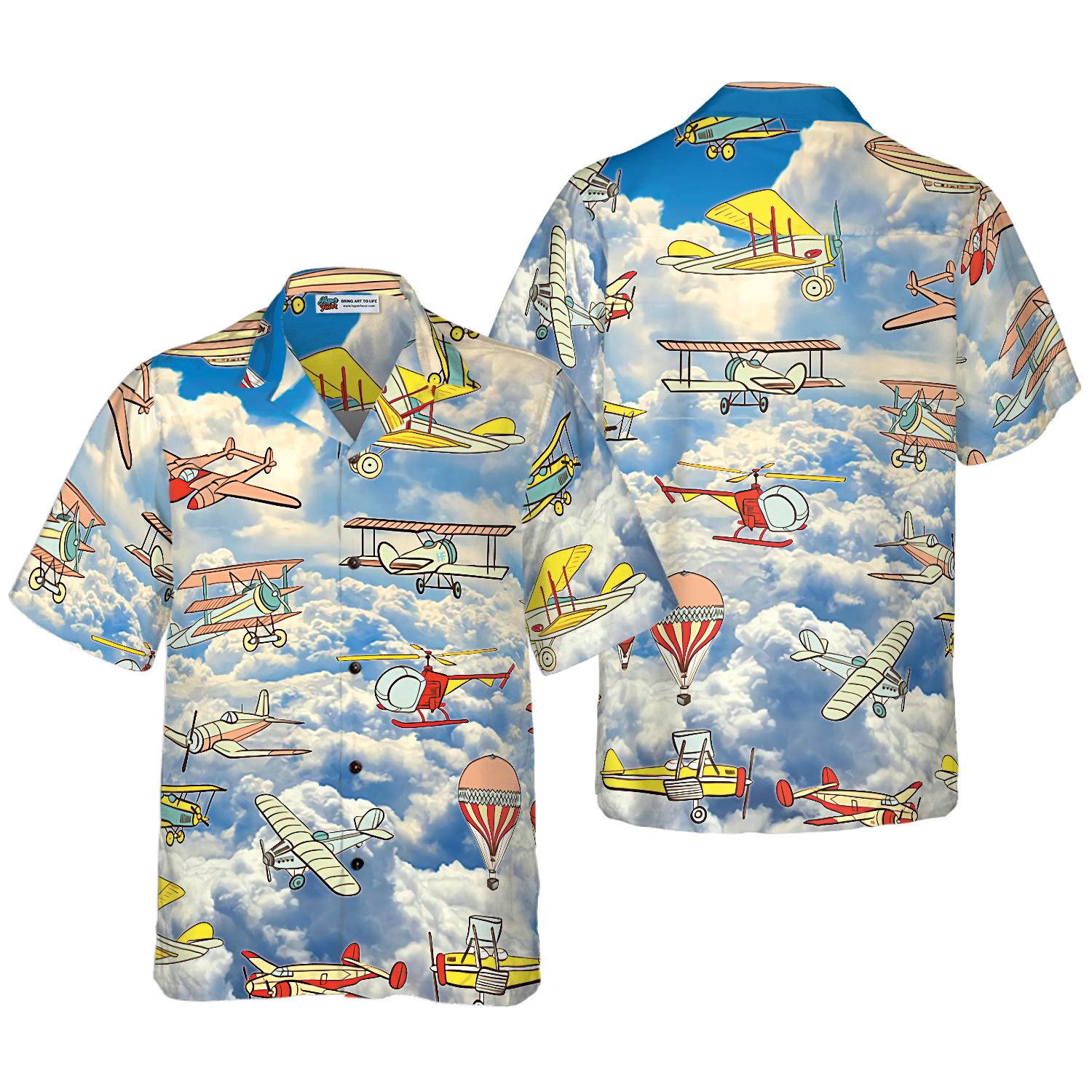 Fly Away Plane Hawaiian Shirt - Hyperfavor