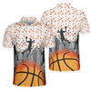 3D Basketball Sporty Pattern Polo Shirt, Best Basketball Themed Polo Style Shirt For Adults, Basketball Gift Idea - Hyperfavor