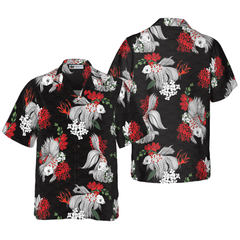 Koi Fish And Flowers Hawaiian Shirt - Hyperfavor