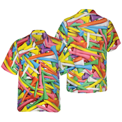 Colorful Golf Tee Hawaiian Shirt - Hyperfavor