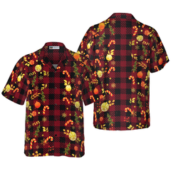 Hyperfavor Christmas Hawaiian Shirts, Merry Christmas Red Plaid Pattern Shirt Short Sleeve, Christmas Shirt Idea Gift For Men And Women - Hyperfavor