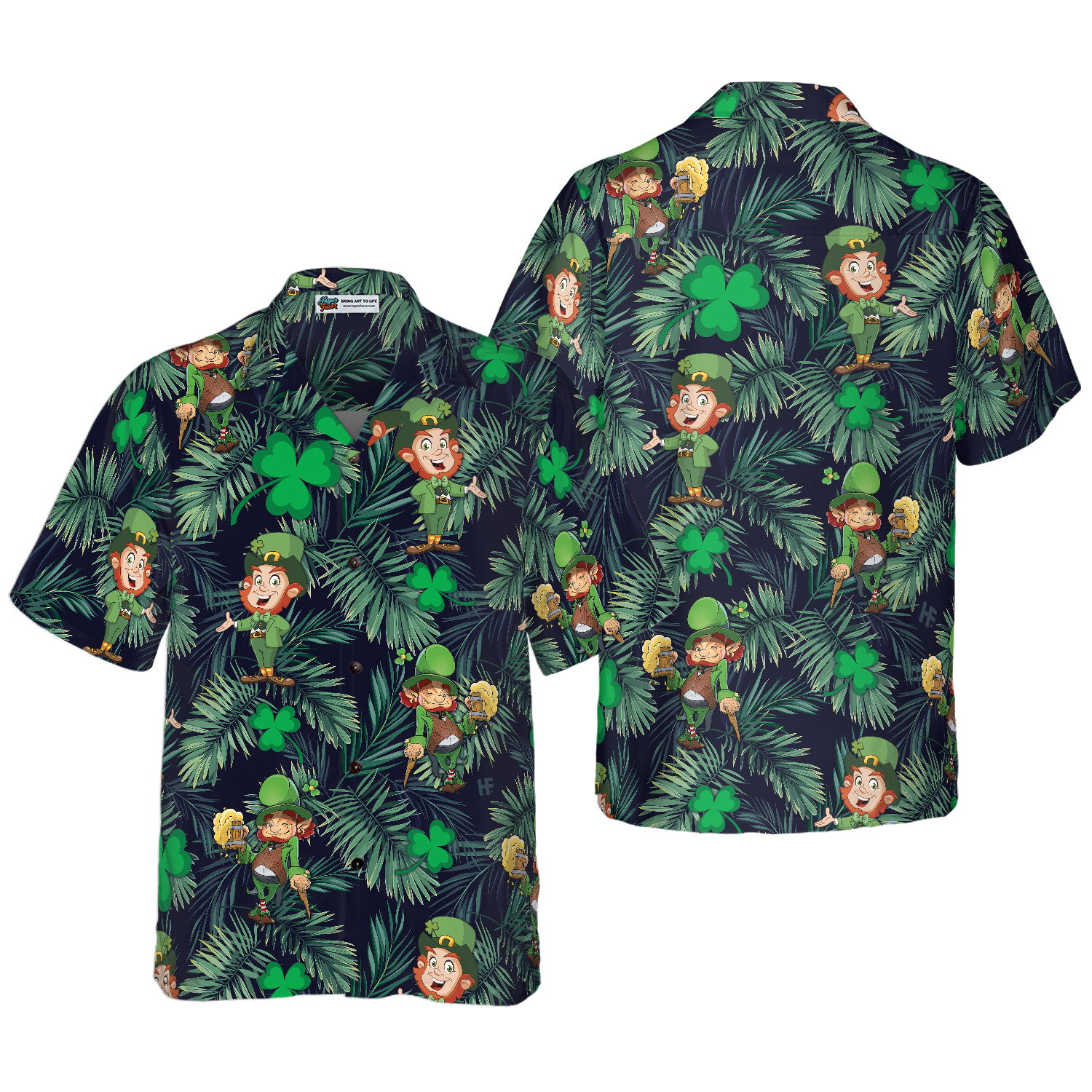 Happy St Patrick's Day Leprechaun Irish People Proud Hawaiian Shirt - Hyperfavor