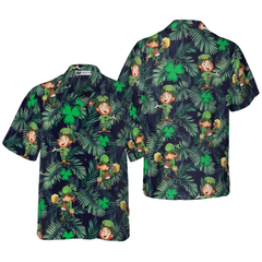 Happy St Patrick's Day Leprechaun Irish People Proud Hawaiian Shirt - Hyperfavor