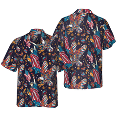 Tattoo Style American Eagle Shirt For Men Hawaiian Shirt - Hyperfavor