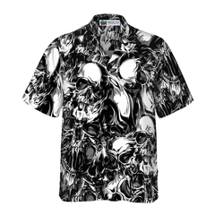 3D Skull Pattern Hawaiian Shirt - Hyperfavor