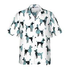 Poodle On White Background Hawaiian Shirt - Hyperfavor