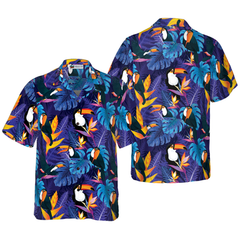 Toucan Birds Tropical Leaves V1 Hawaiian Shirt - Hyperfavor
