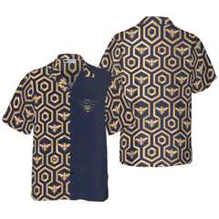 Bee Hive Hexagon Shirt For Men Hawaiian Shirt - Hyperfavor