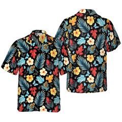 Tropical Flowers And Frogs Hawaiian Shirt - Hyperfavor